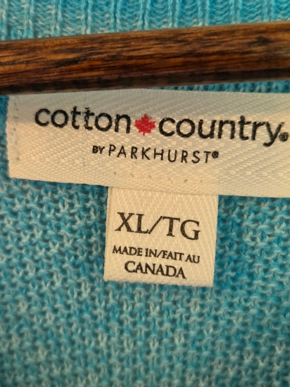 Cotton Country sweater 100% Cotton XL blue crew neck ribbed coastal nautical - Picture 5 of 11